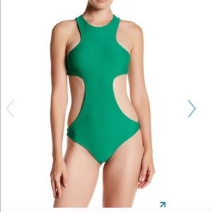 Green cutout one piece